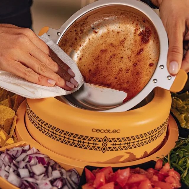 Máquina para aquecer os ingredientes Fun Taco Andale necessários para fazer tacos