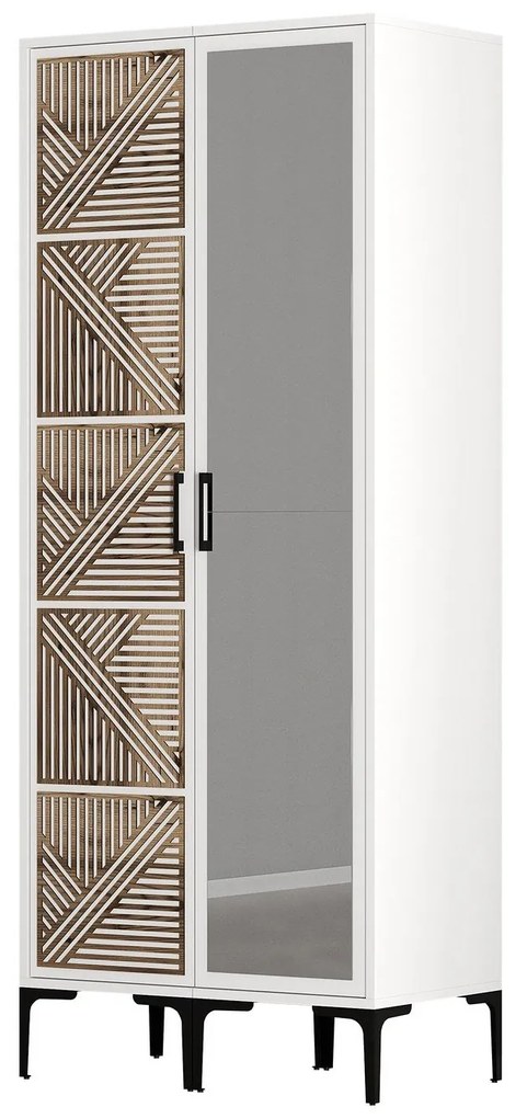 Roupeiro Kumsal PR – Branco – 80 cm x 47,5 cm x 201,4 cm