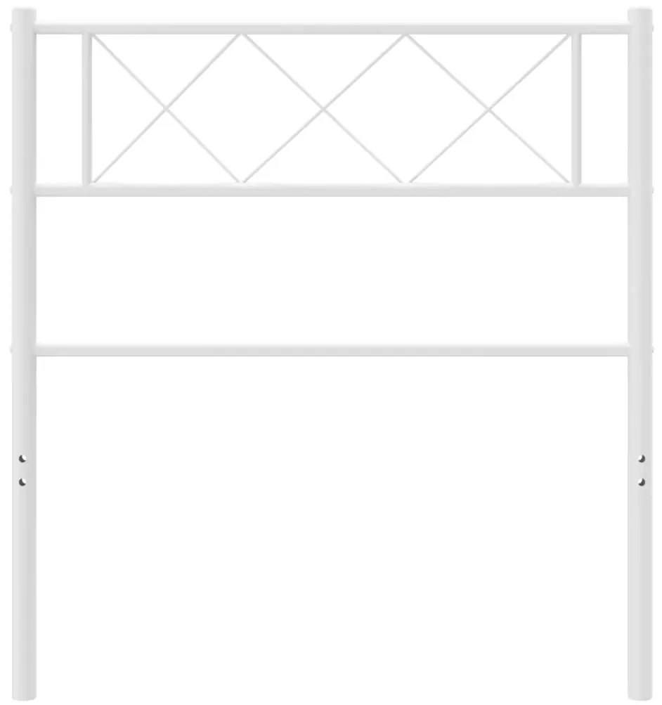 Cabeceira de cama 90 cm metal branco