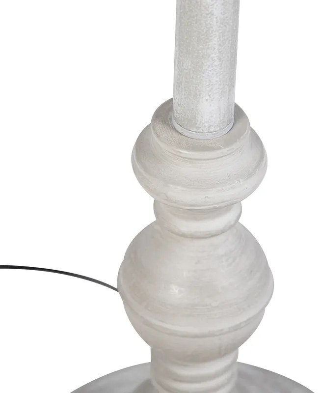 Candeeiro de pé retro cinzento com cúpula verde Granny - Classico Retro