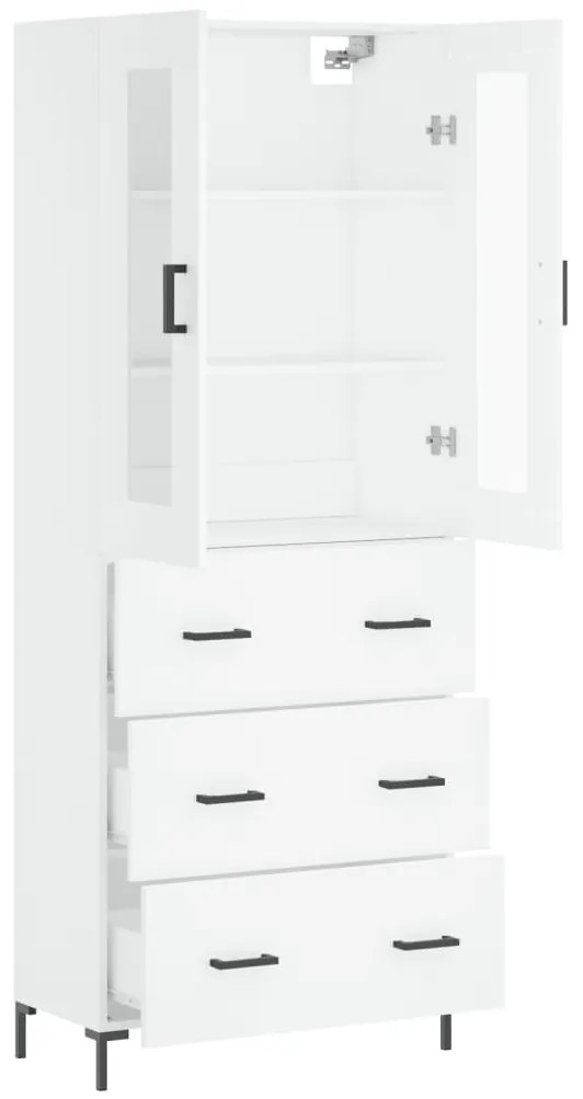 Armário alto 69,5x34x180 cm derivados de madeira branco