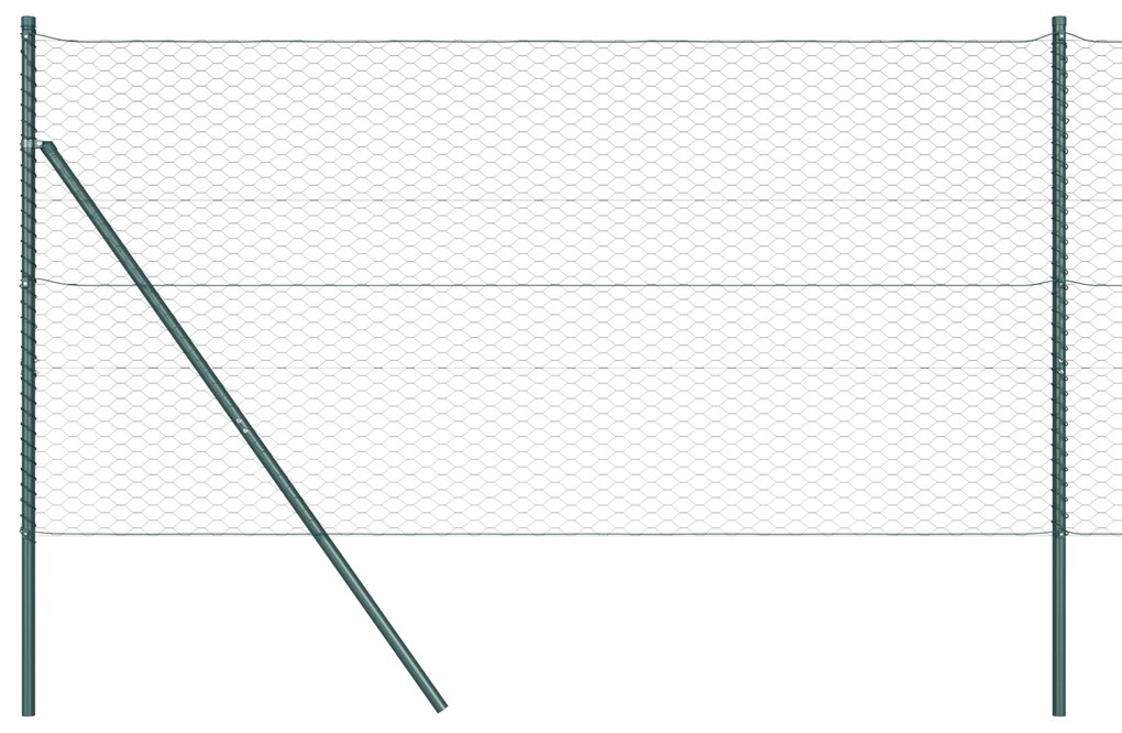 Cerca Hexagonal vidaXL Verde 1x10 m Aço