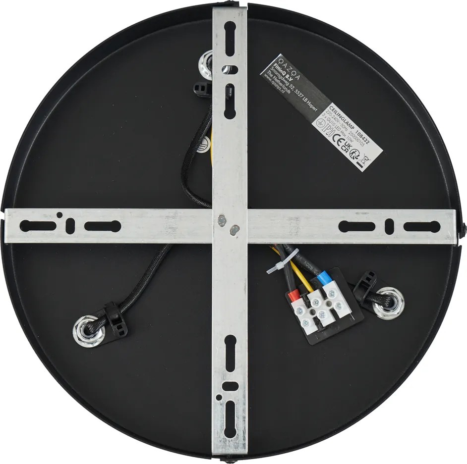 Foco de teto redondo bronze escuro redondo 3-luzes ajustável - Veerle