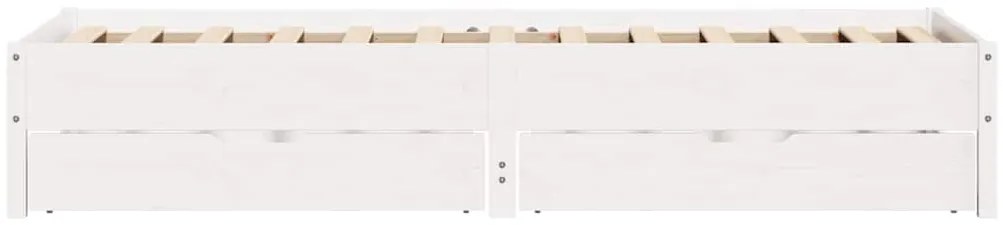 Cama sem colchão 90x190 cm madeira de pinho maciça branco