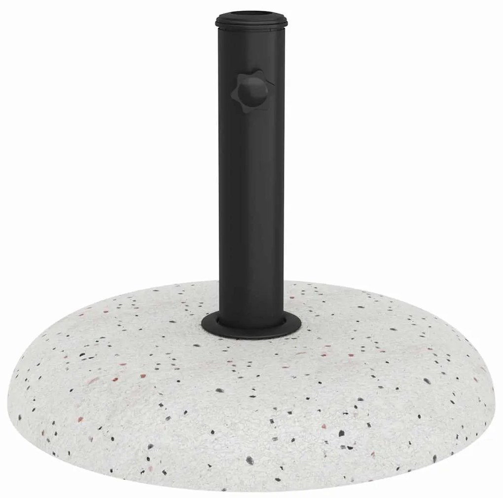 Base de Guarda-sol para Postes de 37/42/52/58mm em Concreto Branco de