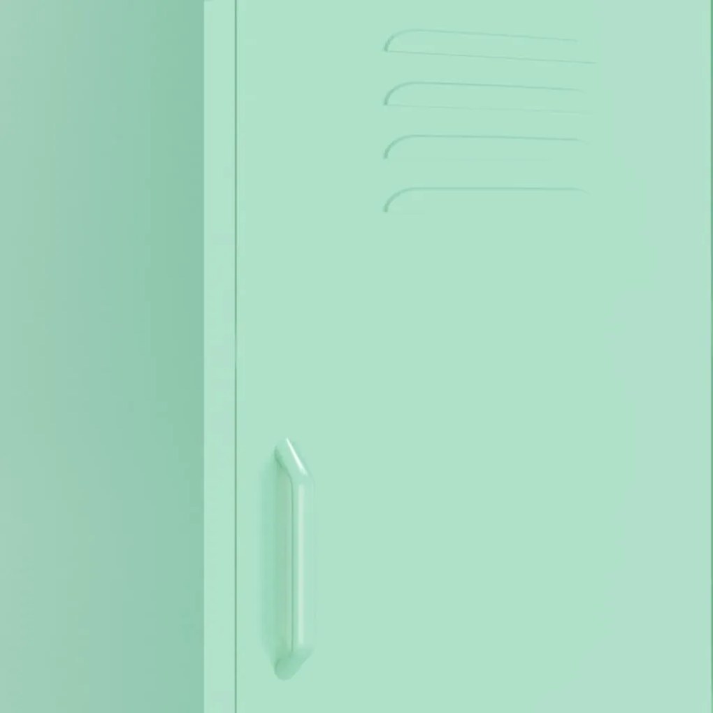 Armário de arrumação aço 42,5x35x101,5 cm verde-hortelã