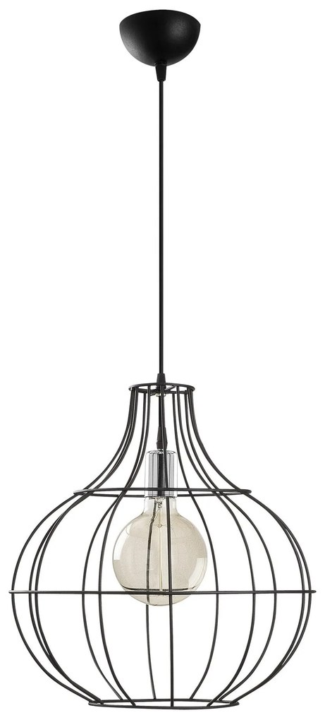 Chandelier Tel – Preto – 40 cm de diâmetro, 141 cm de altura