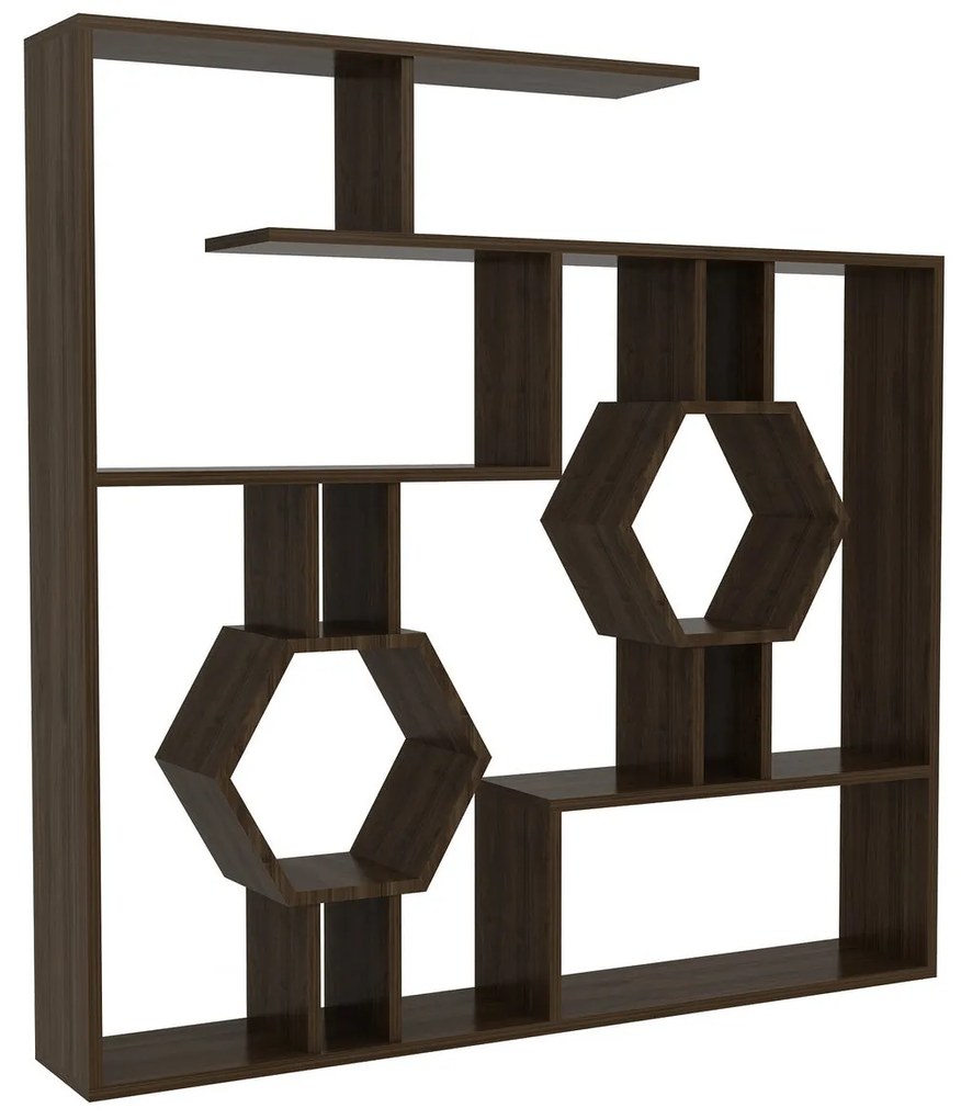 Estante Tamara – Nogueira – 134x134x22 cm