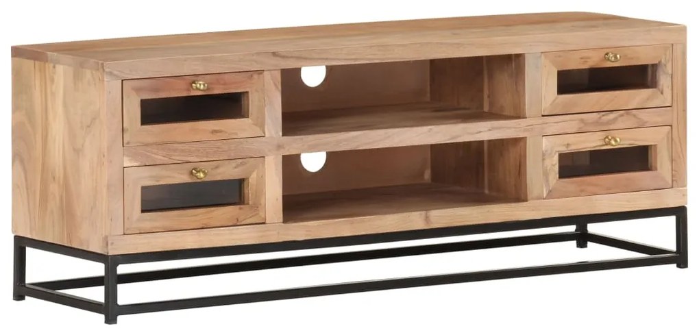 Móvel de TV 110x30x40 cm madeira de acácia maciça