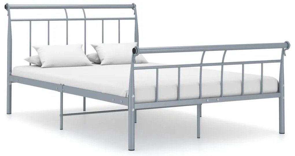 Estrutura de cama 120x200 cm metal cinzento