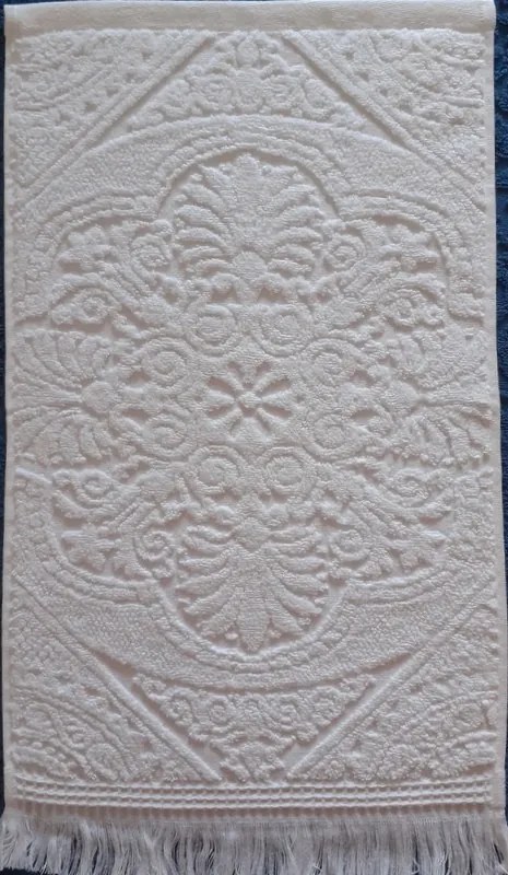 30x50 cm - Toalha de banho jacquard - 550 gr/m2 - 100% algodão: Branco