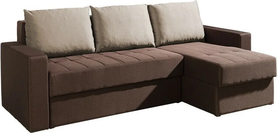 Sofá de canto Providence 103, Cama com arrumação, 233x140x77cm, 99 kg, Pernas: Plástico