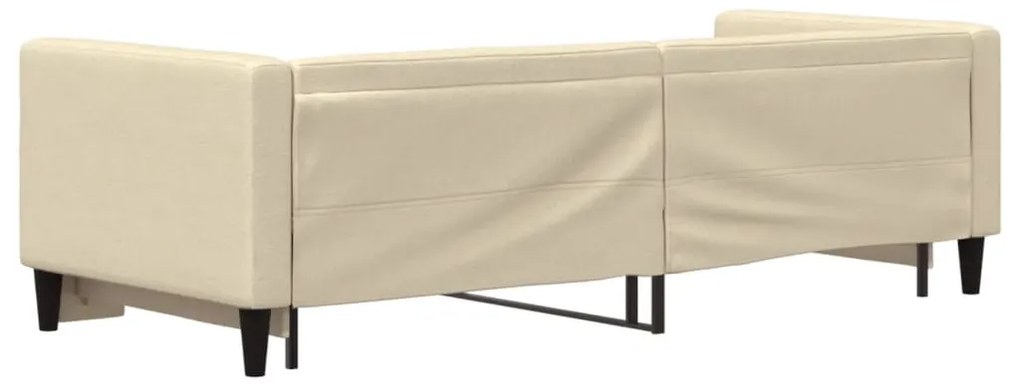 Sofá-cama com gavetão 80x200 cm tecido cor creme