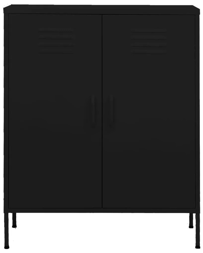 Armário de arrumação aço 80x35x101,5 cm preto