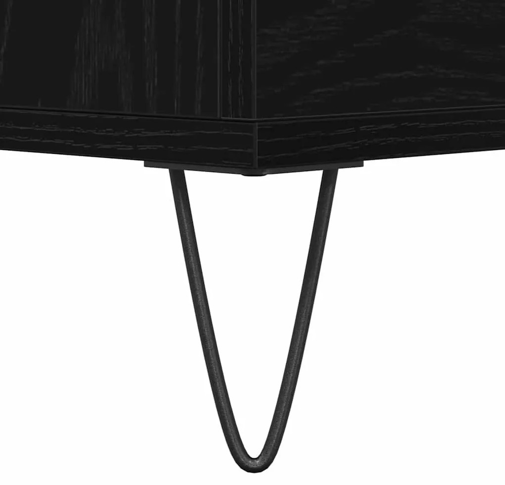 Aparador vidaXL com Gavetas Preto Carvalho 60x35x70 cm Madeira de Enge
