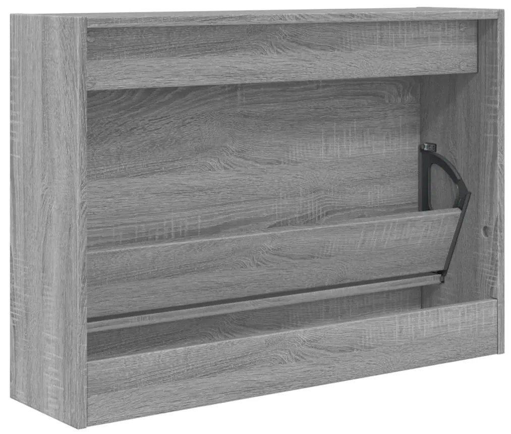 Sapateira 80x21x57 cm derivados de madeira sonoma cinza