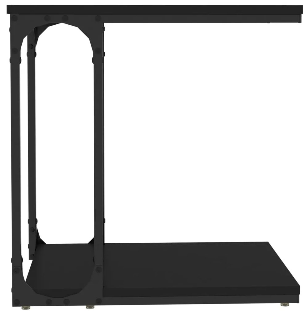 Mesa de apoio 50x35x52 derivados de madeira preto