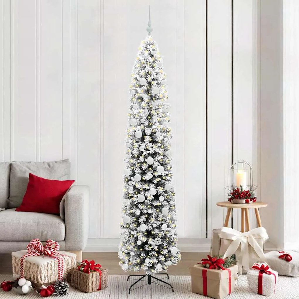 vidaXL Árvore de Natal Artificial Verde 210 cm PVC e Aço e Plástico