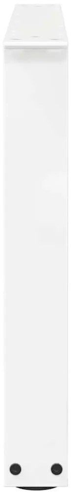 Pés para mesa de centro em V 2 peças Branco 70x(42-43,3) cm Aço