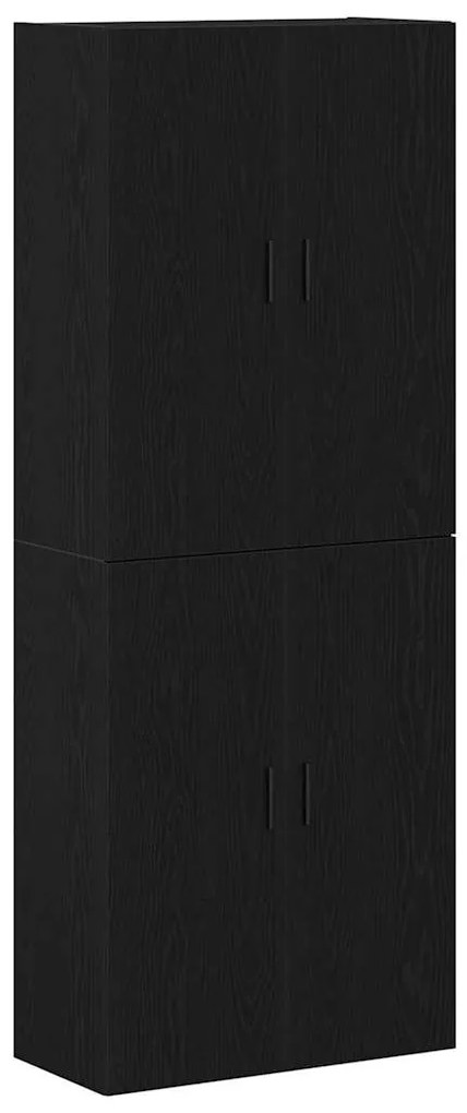 Armários 2 pcs de madeira de carvalho preto, medindo 69,5x34x180 cm, f
