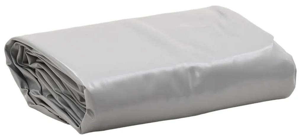 vidaXL Lona Ø 2,6 m 650 g/m² cinzento