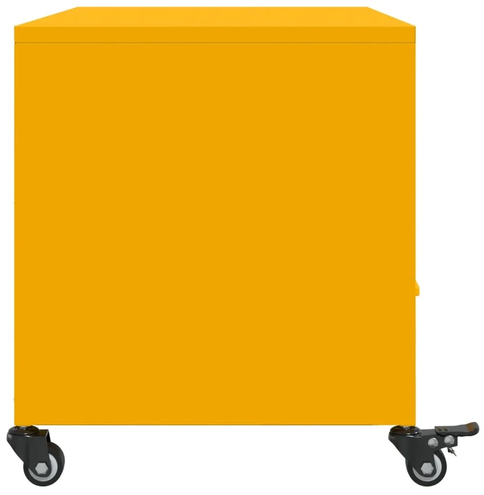 Móvel de TV 68x39x43,5 cm aço amarelo mostarda
