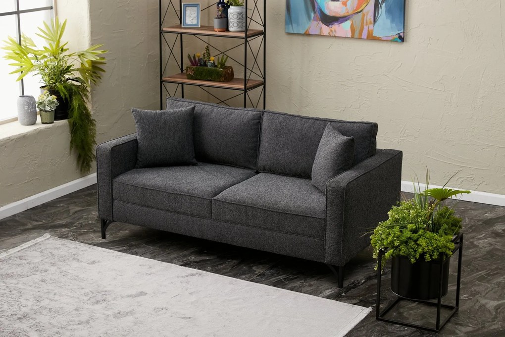 Sofá de 2 Lugares Berlin – Antracite – 180x83x91 cm