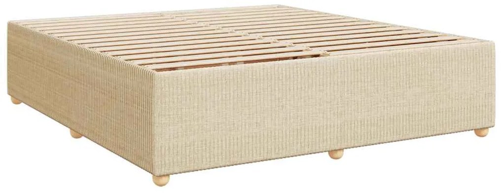 Cama com molas/colchão 180x200 cm tecido cor creme