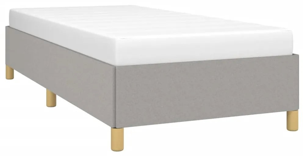 Estrutura de cama 100x200 cm tecido cinza-claro