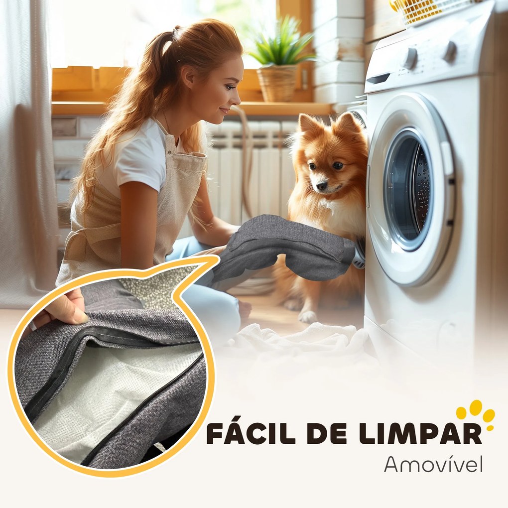 PawHut Cama para Cães Grandes Cama para Animais de Estimação com 2 Alm