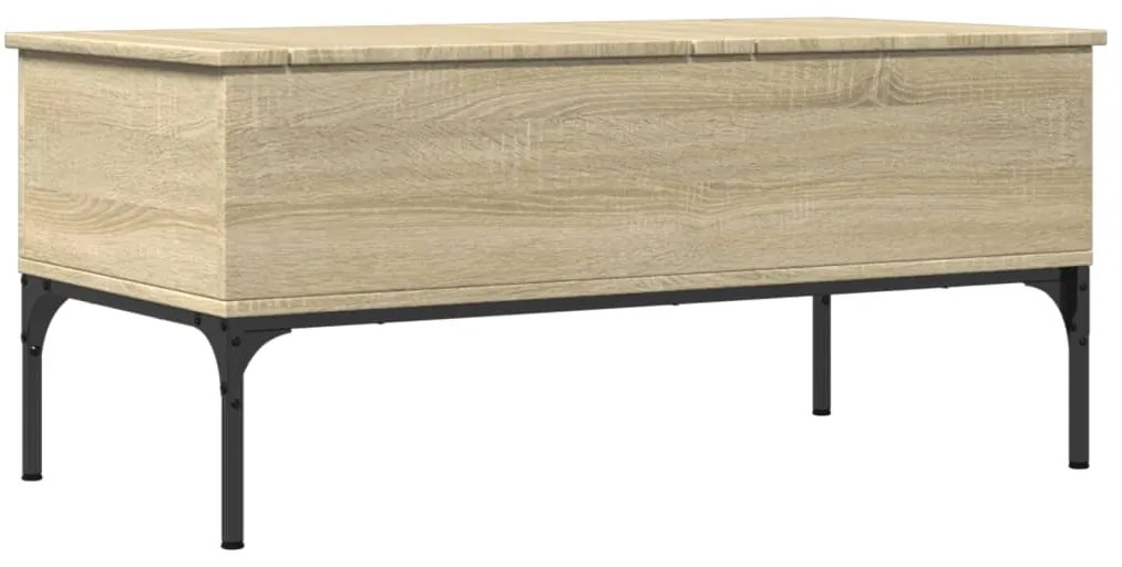 Mesa de centro 100x50x45cm deriv. madeira/metal carvalho sonoma