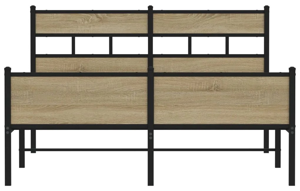 Estrutura cama s/ colchão derivados de madeira carvalho sonoma