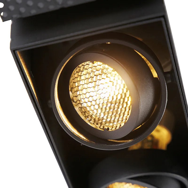 LED Foco embutido inteligente preto sem moldura 2-luzes incl. Wifi GU10 - Oneon Honey Moderno