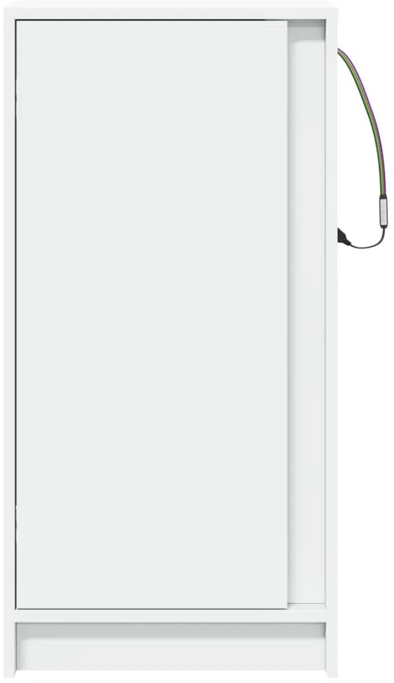Aparador c/ luzes LED 42,5x34x85 cm derivados de madeira branco