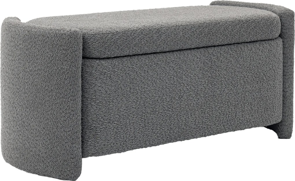 HOMCOM Banco com arrumação, banco de entrada, banco para sapatos, estofado, 105 cm x 44 cm x 45,5 cm. Cinza | Aosom Portugal