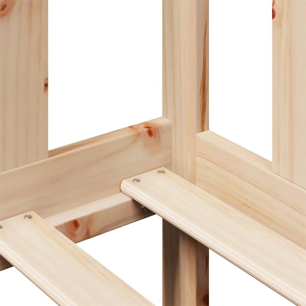 Sofá-cama com gavetas 90x200 cm madeira de pinho maciça