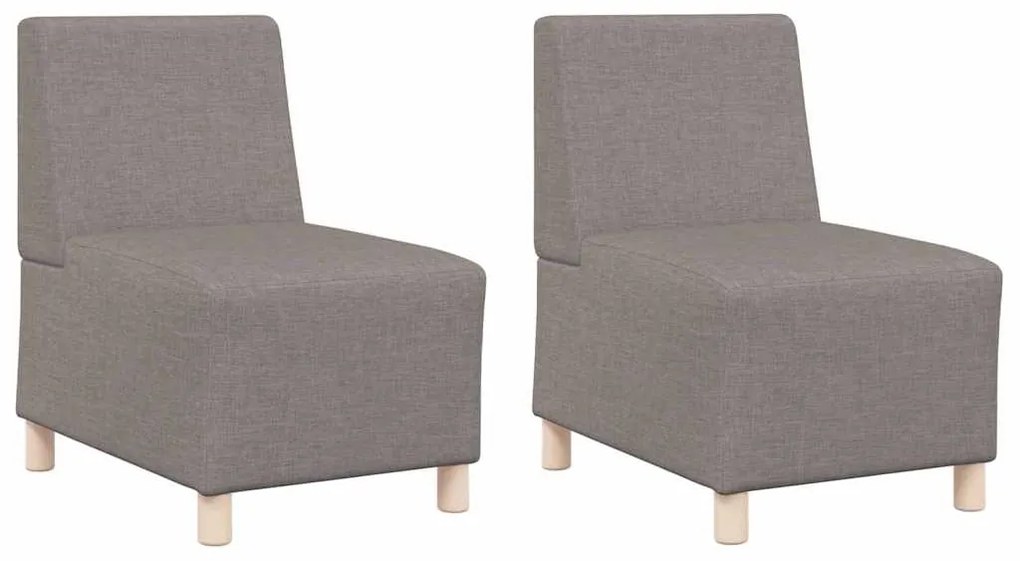 Cadeira de Sofá Cinza Claro 55 cm em Tecido 2 pcs