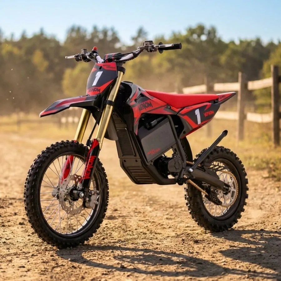 Mota cross para crianças Motocross  Motors Venom – 6500W 3 modos de condução Vermelha