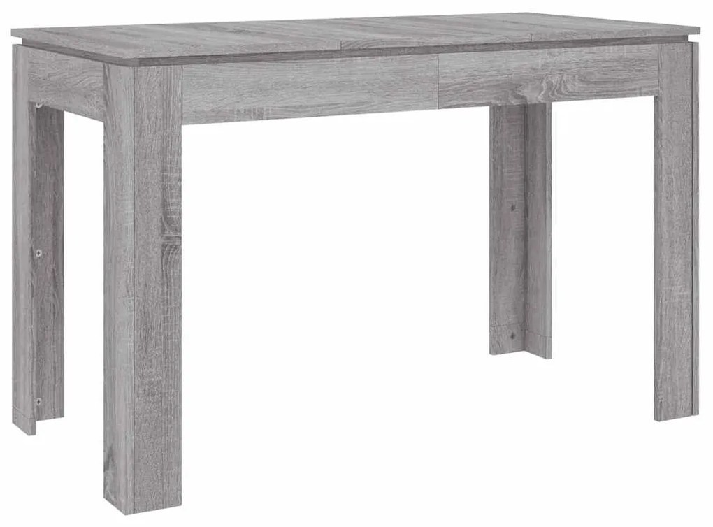 Mesa de jantar 120x60x76 cm derivados de madeira cinza sonoma