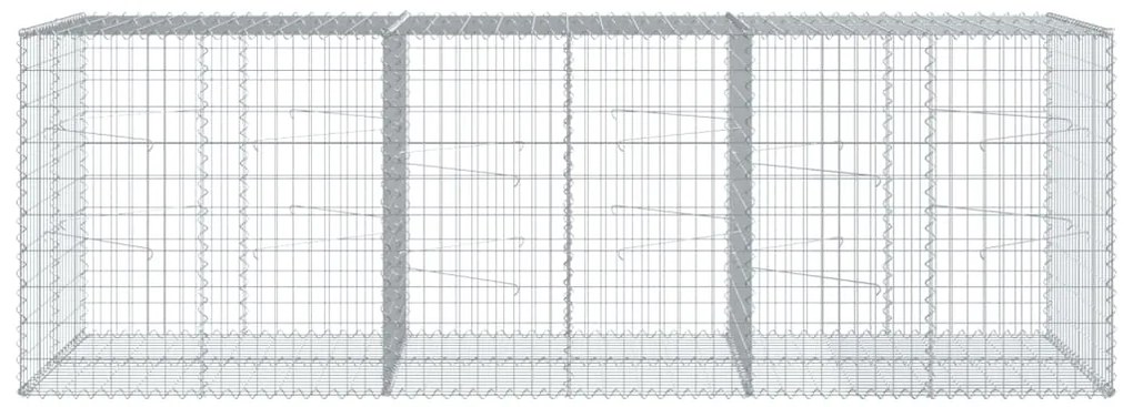 Cesto gabião com cobertura 300x100x100 cm ferro galvanizado