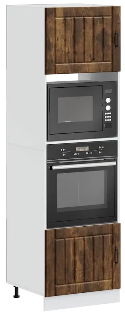 Armários forno 2pcs Kalmar derivados de madeira carvalho fumado