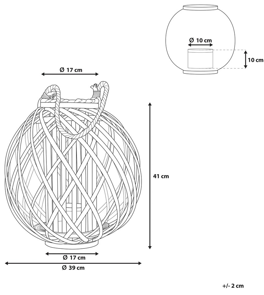 Lanterna decorativa branca SAMOA Beliani