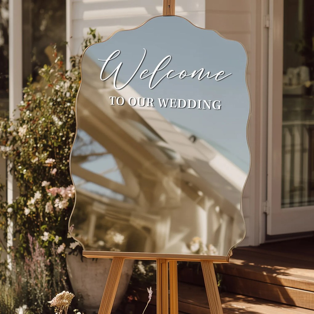 Autocolante para espelho S13 – Welcome to our wedding
