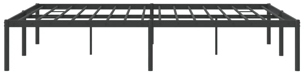 Estrutura de cama 140x190 cm metal preto