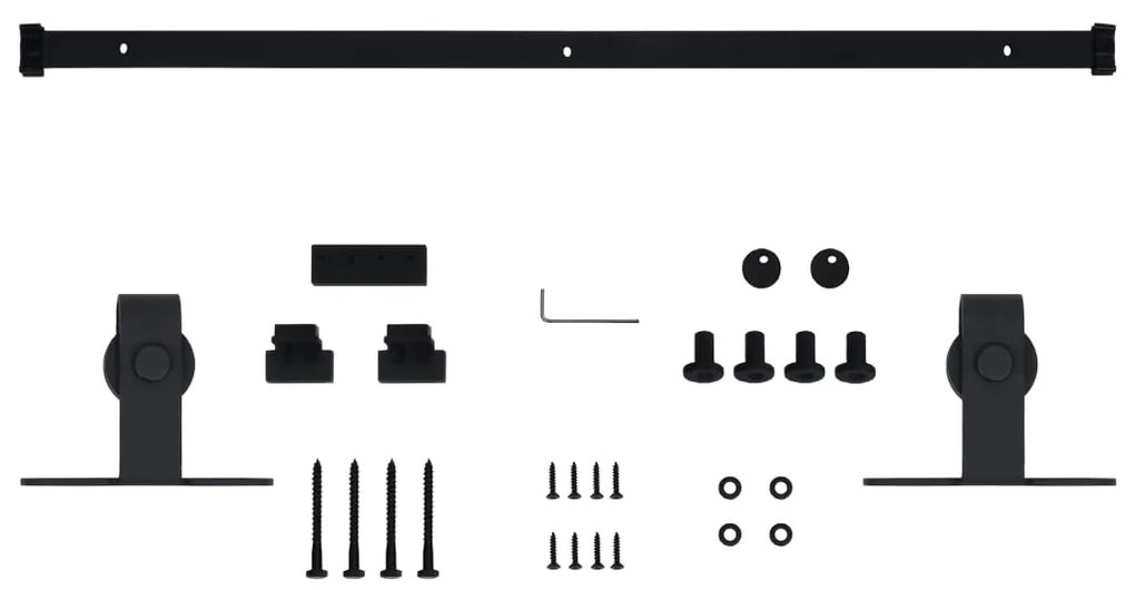 Mini kit para armário deslizante aço carbono 122 cm