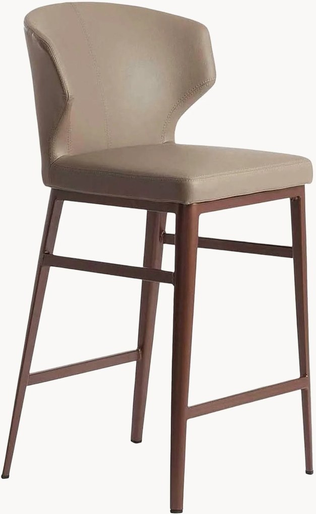 Cadeira de bar em couro sintético Elise