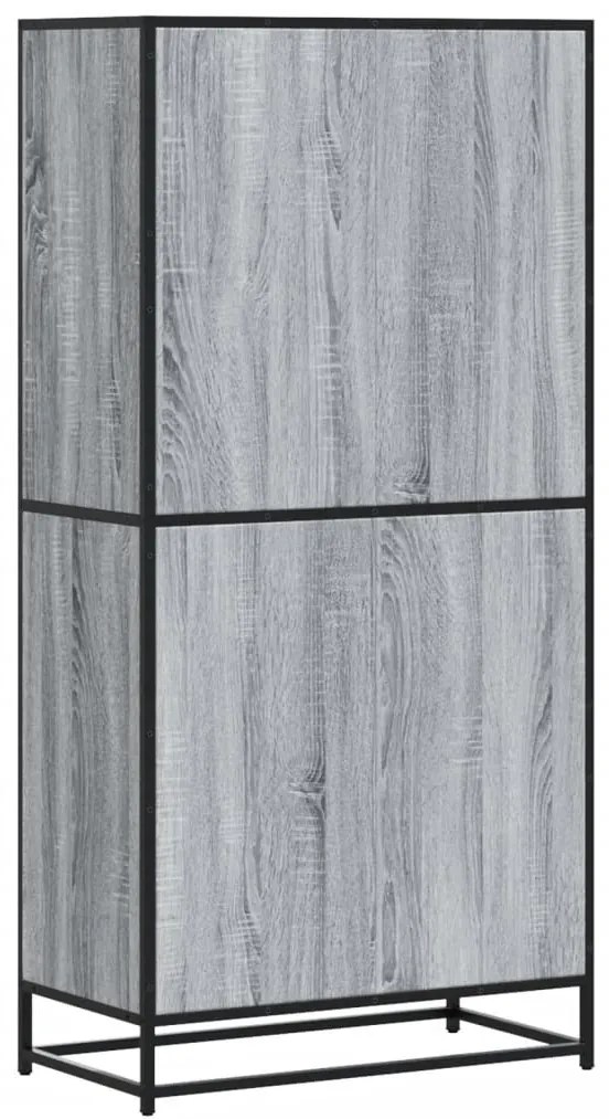 Armário alto 68x35x139 cm derivados de madeira cinzento sonoma