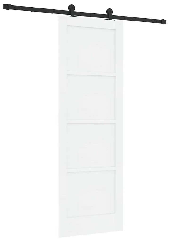 Porta Deslizante vidaXL com Conjunto de Ferragens Branca 73,5x211 cm M