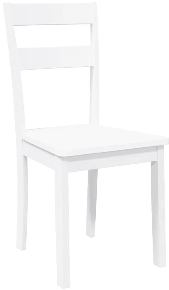 Cadeiras de jantar 2 pcs madeira de seringueira maciça branco