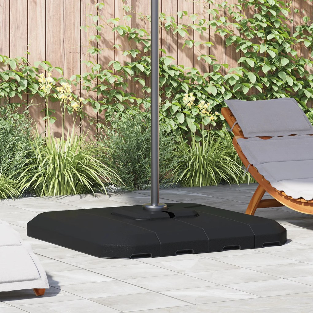 vidaXL Conjunto de Bases de Parasol Cantilever - 130kg de Areia ou 90kg de Água